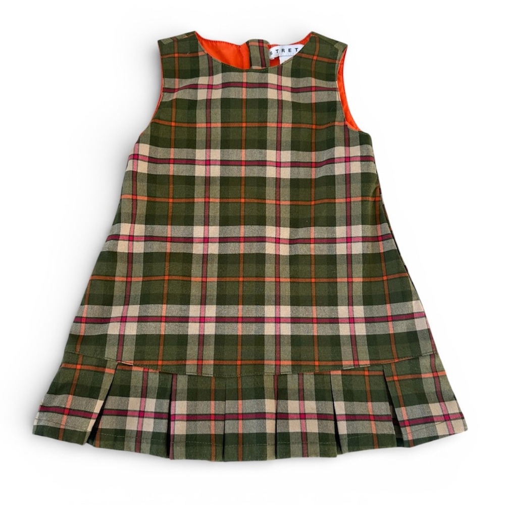 Baby Gap Green Plaid Dress 12–18M | Preppy Fall Holiday Tartan, Pleated